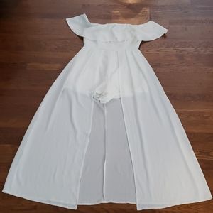 Altard state off the shoulder white dress